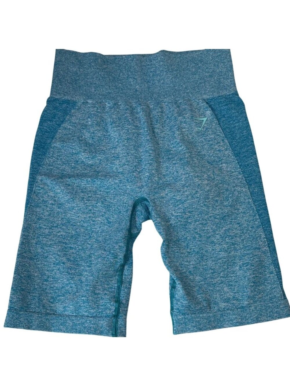Gymshark Flex Cycling Shorts M Blue Stretch Athletic High Rise Performance Biker